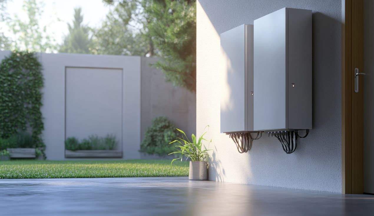Fronius Gen24 10 Stromspeicher an einer Aussenwand installiert – effizienter Platz fuer PV-System und kurze Kabelwege